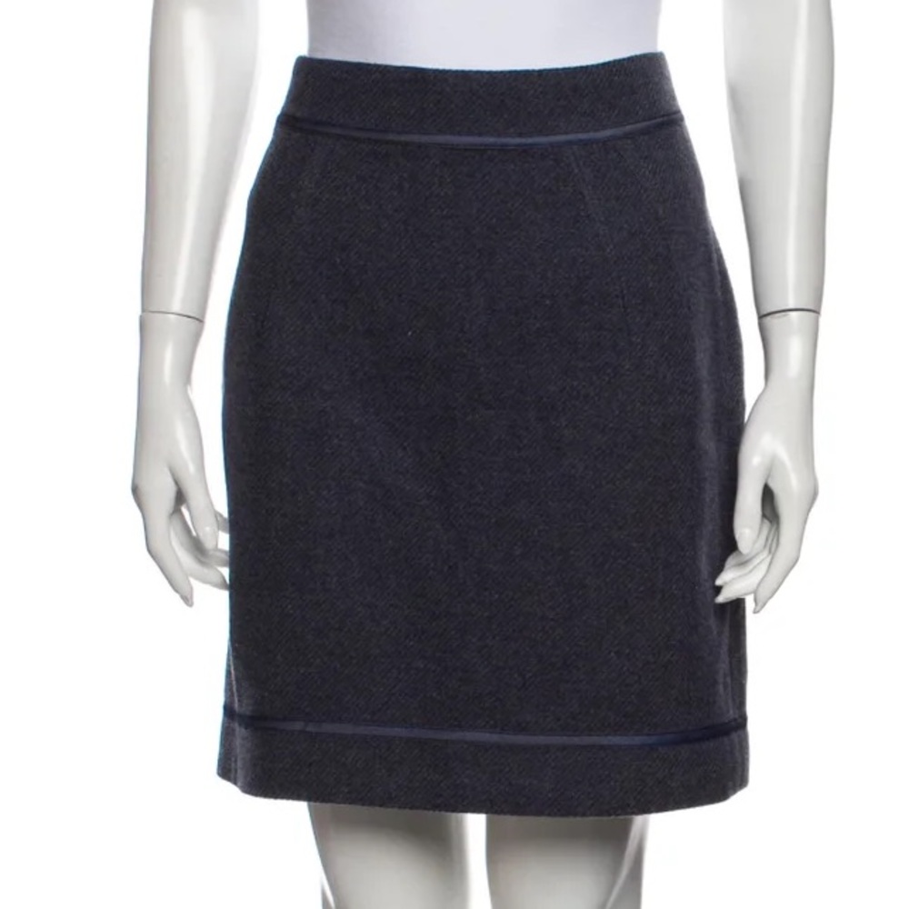 Z Spoke by Zac Posen‎ Wool a-line Skirt high waisted blue